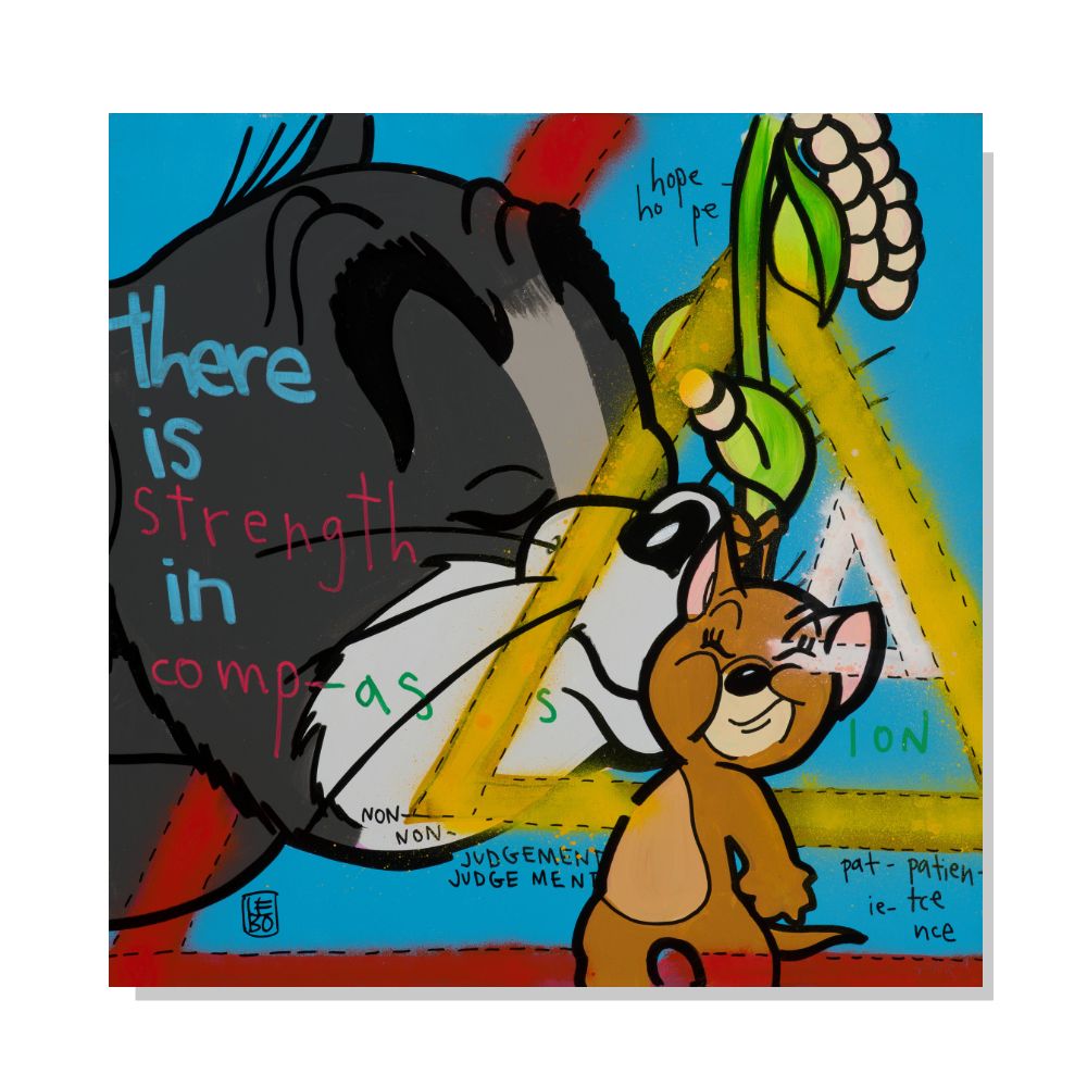 There is Strength in Compassion - Lebo Steel Mineral Print